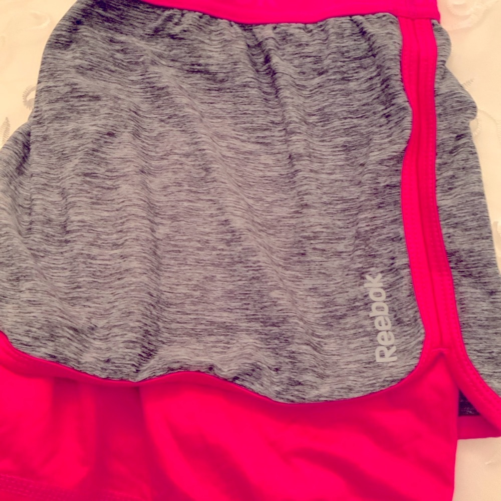 Stylish Gray and Pink Women's Skirt athletic shorts rebock